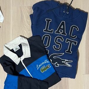 Lacoste sweater and shirt